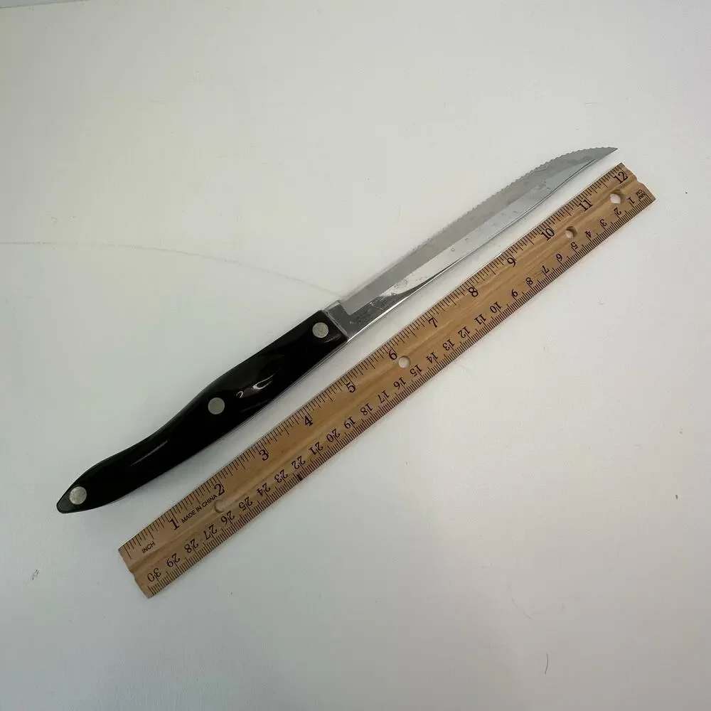 Cutco Knife #1729 REFURBISHED Brown Swirl Handle Petite Carver 6 3/4